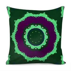 Purple And Green Pattern Pillow Cover