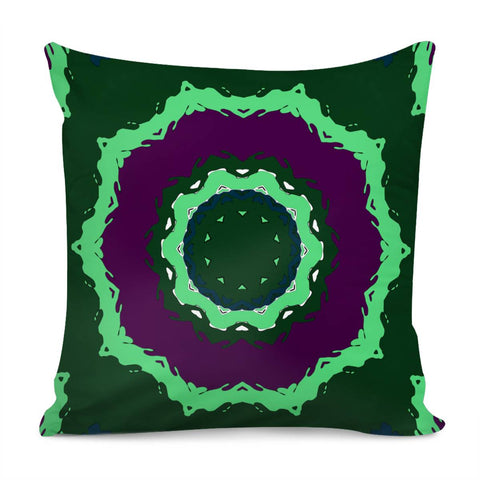 Image of Purple And Green Pattern Pillow Cover