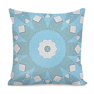 Textured Blue Patterned Pillow Cover