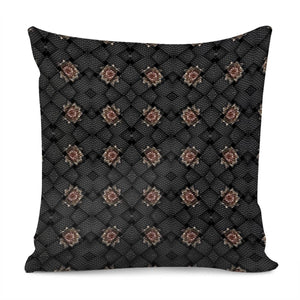 Black And Brown Leather Textured Pillow Cover