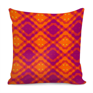 Orange And Purple Shapes Pillow Cover