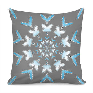 Blue And Gray Pattern Pillow Cover