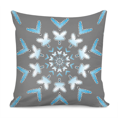 Image of Blue And Gray Pattern Pillow Cover