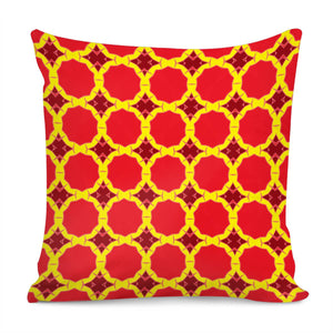 Red And Yellow Design Pillow Cover