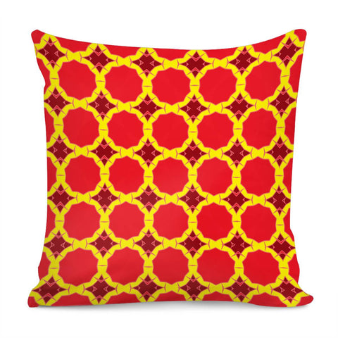 Image of Red And Yellow Design Pillow Cover