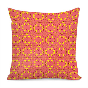 Pink And Yellow Pattern Pillow Cover