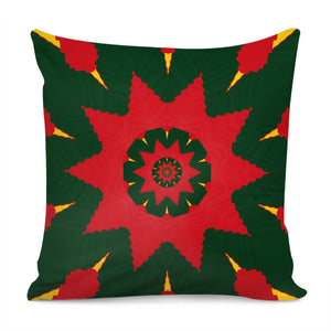 Red And Green Design Pillow Cover