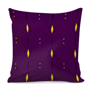 Purple And Yellow Design Pillow Cover