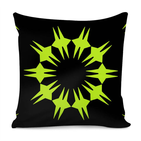 Image of Bright Green And Black Pattern Pillow Cover