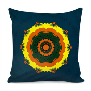 Multicolor Circular Pattern Pillow Cover