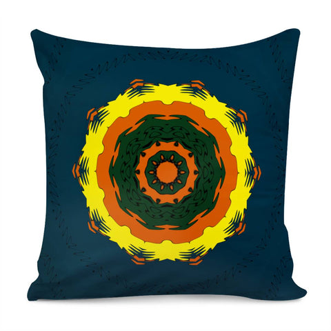 Image of Multicolor Circular Pattern Pillow Cover