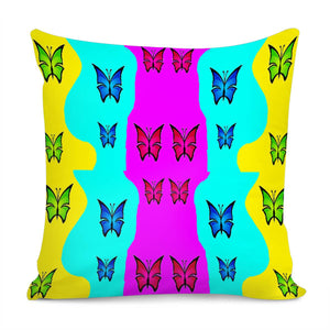 Cute Butterflies On Multicolor Design Pillow Cover