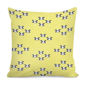 Happy Panda Bears Pillow Cover