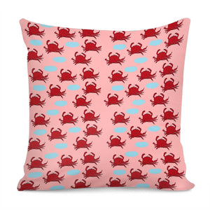 Red Crabs And Water Pond Pillow Cover