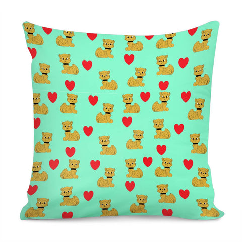 Image of Cats And Hearts Pillow Cover