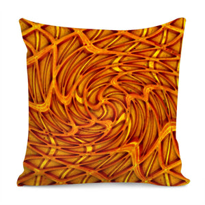 Orange Swirls Pillow Cover