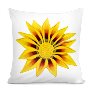 Yellow Flower Drawing Pillow Cover