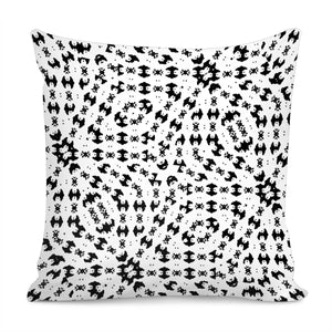 Black And White Ethnic Print Pillow Cover