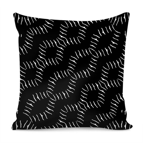 Image of Black And White Geo Print Pillow Cover