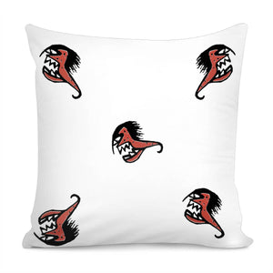 Ugly Monster Fish Drawing Pillow Cover