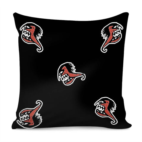 Image of Ugly Monster Fish Drawing Pillow Cover