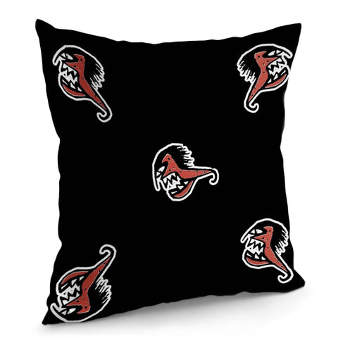 Image of Ugly Monster Fish Drawing Pillow Cover