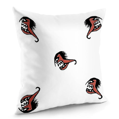 Image of Ugly Monster Fish Drawing Pillow Cover