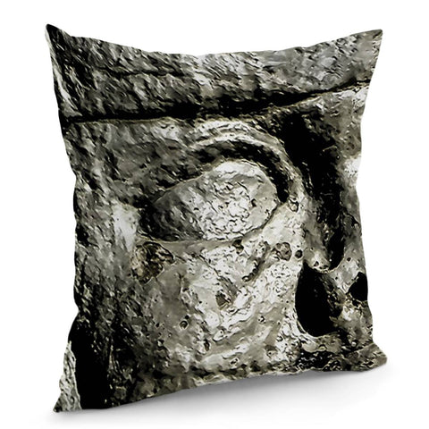 Image of Mexican Pre Hispanic Head Sculpture Poster Pillow Cover