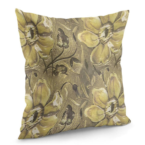 Image of Retro Stlye Floral Decorative Print Pattern Pillow Cover