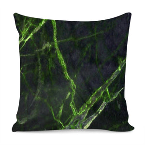 Black And Green Marble Print Pillow Cover