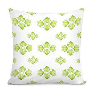 Bright Leaves Motif Print Pattern Design Pillow Cover