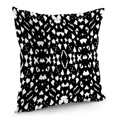 Image of Black And White Ethnic Print Pillow Cover