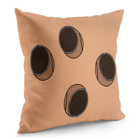 Image of Holes Brown Pattern Pillow Cover