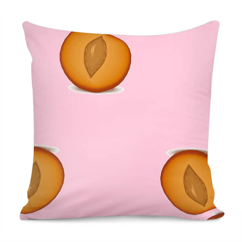 Image of Peaches Pink Pattern Pillow Cover