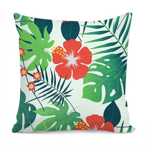 Tropical Flowers Pillow Cover