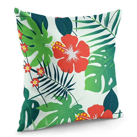 Image of Tropical Flowers Pillow Cover