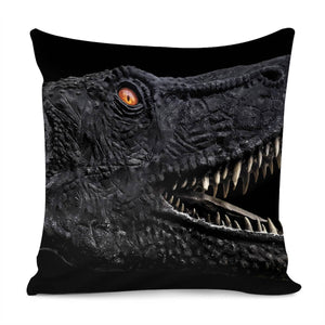 Trex Dinosaur Head Dark Poster Pillow Cover