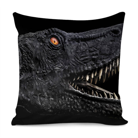 Image of Trex Dinosaur Head Dark Poster Pillow Cover