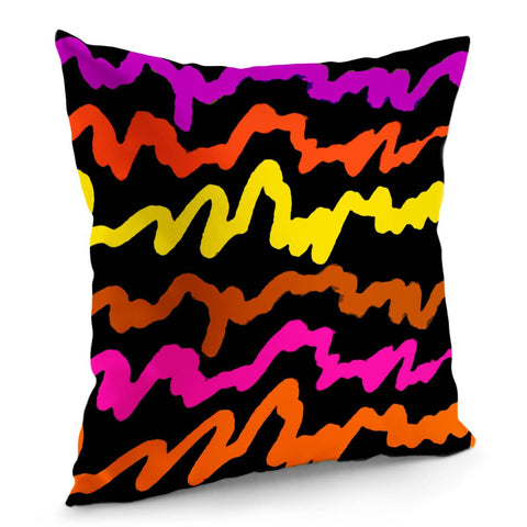 Image of Multicolored Scribble Abstract Pattern Pillow Cover