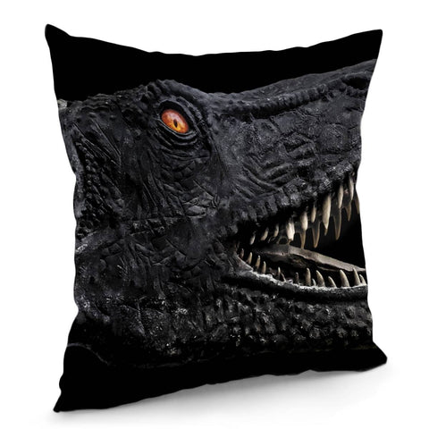 Image of Trex Dinosaur Head Dark Poster Pillow Cover