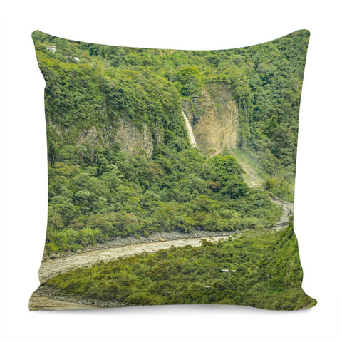 Image of Amazonia Landscape, Banos, Ecuador Pillow Cover