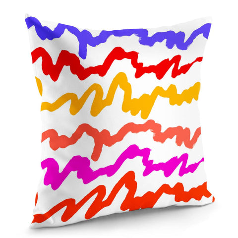 Image of Multicolored Scribble Abstract Pattern Pillow Cover