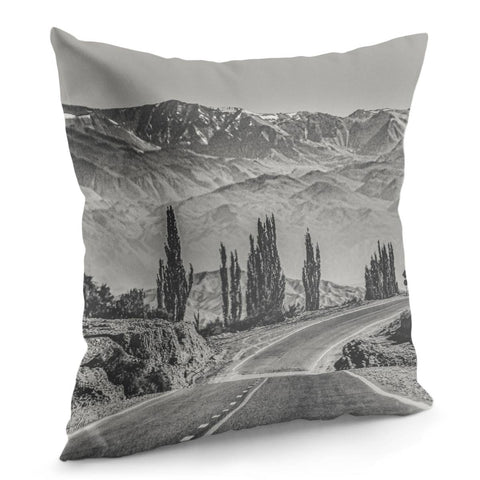 Image of Deserted Landscape Highway, San Juan Province, Argentina Pillow Cover