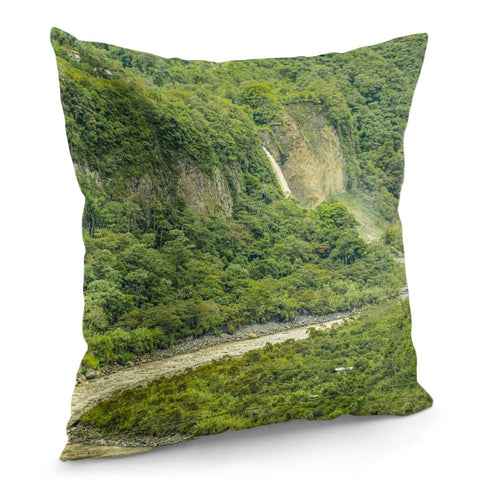 Image of Amazonia Landscape, Banos, Ecuador Pillow Cover