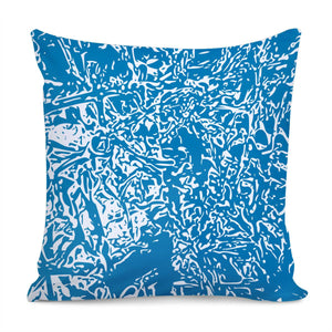 Brilliant White & Blue Pillow Cover