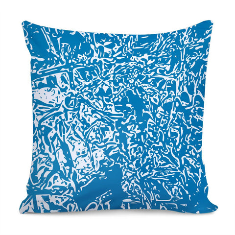 Image of Brilliant White & Blue Pillow Cover