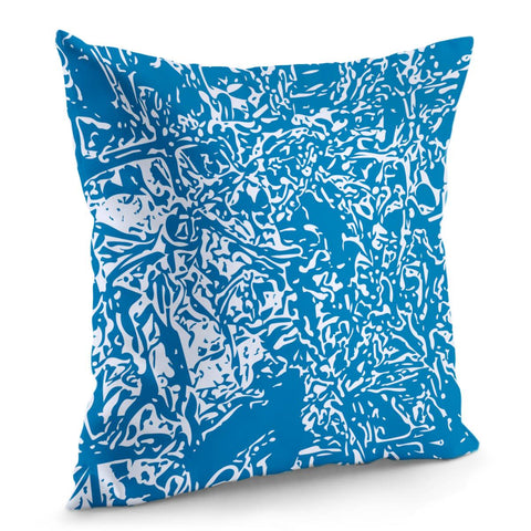 Image of Brilliant White & Blue Pillow Cover