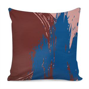 Fired Brick, Classic Blue & Rose Tan Pillow Cover