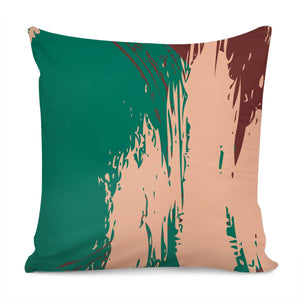 Ultramarine Green, Peach Nougat & Fired Brick Pillow Cover