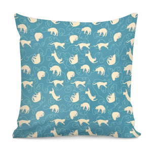 Swirl And Cats Pillow Cover